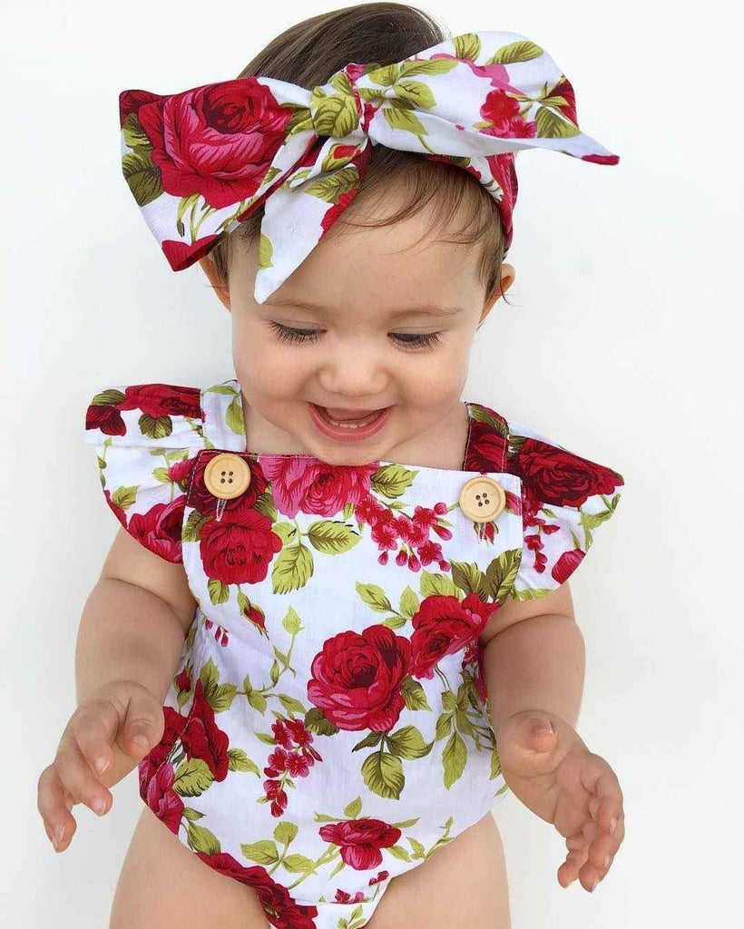 Cute Floral Romper Jumpsuit - Premium  from Mummy's Baby - Just $19.99! Shop now at Baby addOn London