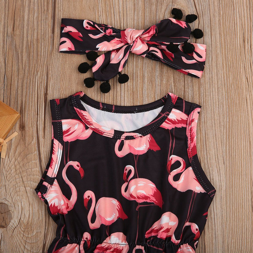 Flamingo Romper Jumpsuit - Premium  from Mummy's Baby - Just $19.99! Shop now at Baby addOn London
