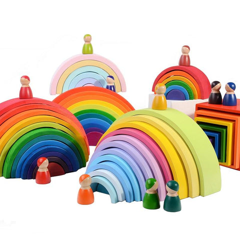 Creative Rainbow Building Blocks - Premium  from Mummy's Baby - Just $29.99! Shop now at Baby addOn London
