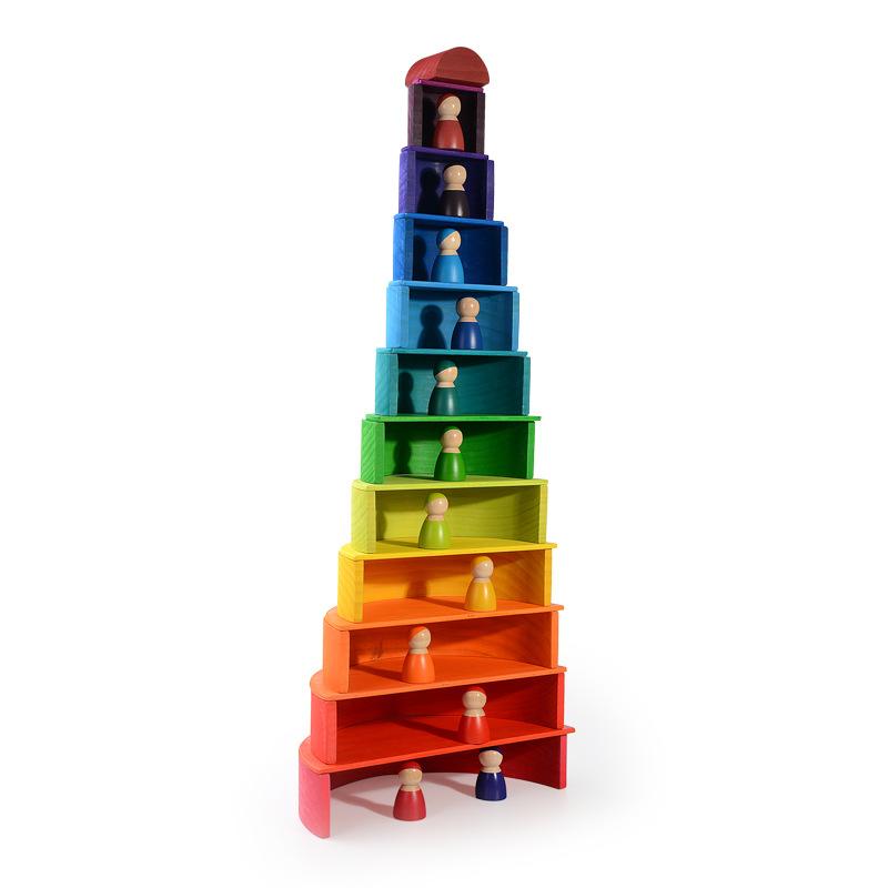 Creative Rainbow Building Blocks - Premium  from Mummy's Baby - Just $29.99! Shop now at Baby addOn London