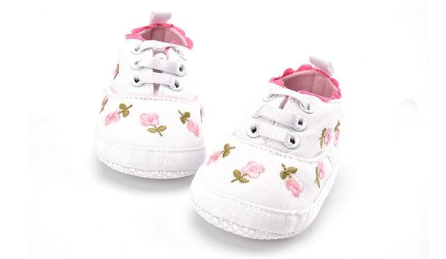 White Lace Floral Shoes - Premium  from Mummy's Baby - Just $14.99! Shop now at Baby addOn London